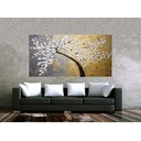 Ver imagem 2 de Quadro Pintura Tela Abstrato Moderno 2180: 50cm (A) x 100cm (L)