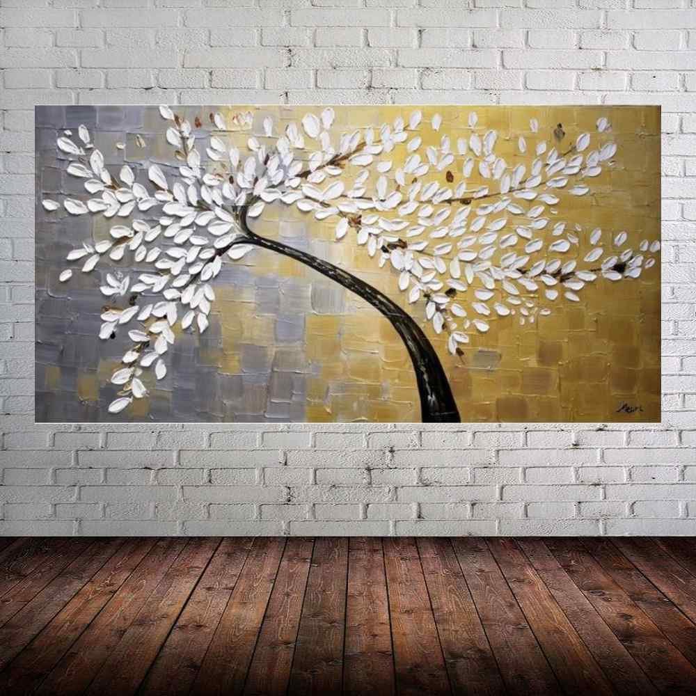 Quadro Pintura Tela Abstrato Moderno 2180: 50cm (A) x 100cm (L) - 1