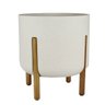 Vaso para Plantas Cilindrico Decore 33 Off White - Japi - 1