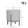 Vaso para Plantas Cilindrico Decore 33 Off White - Japi - 3