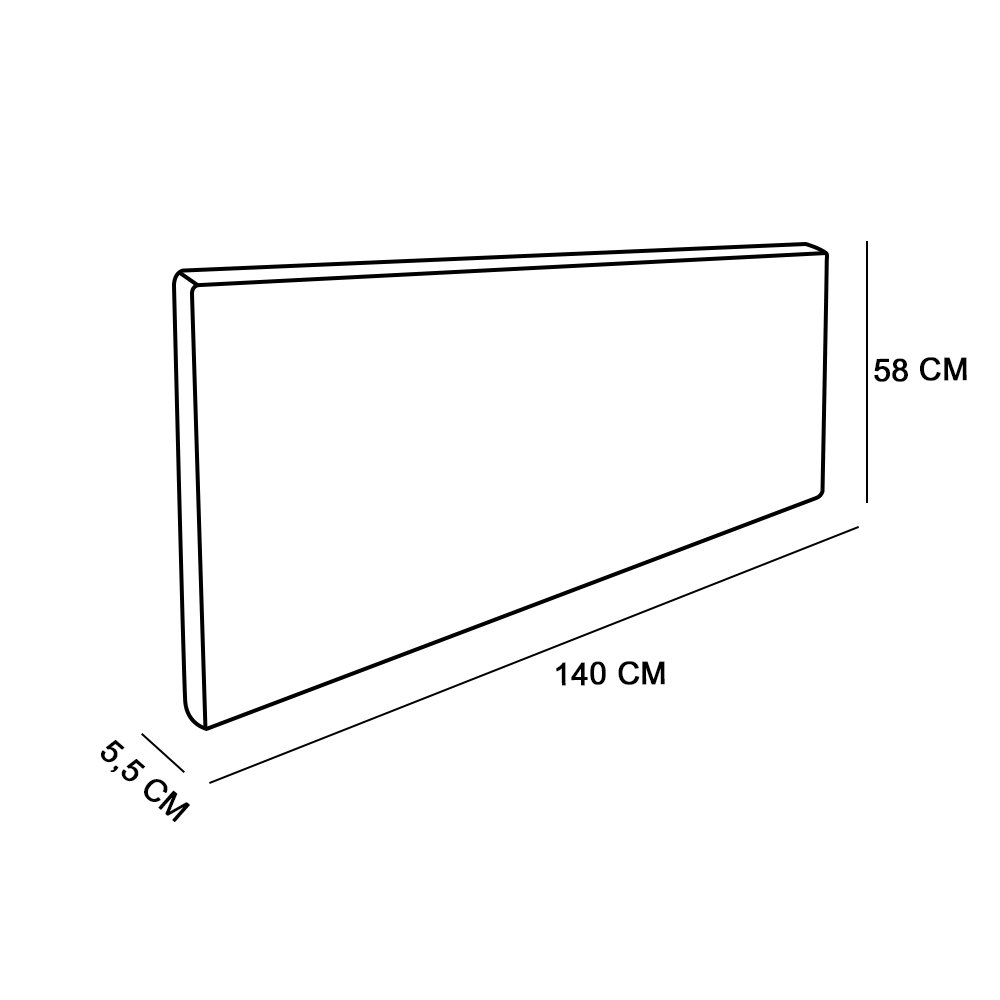 Cabeceira Painel Clean Para Cama Box Casal 140 cm Linho - D'Rossi - A27 Areia - 5