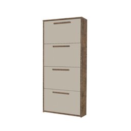 Sapateira Ágata Cor:canela Off White Armário Mizza Decor - 1