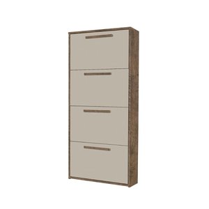Sapateira Ágata Cor:canela Off White Armário Mizza Decor