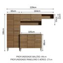 Ver imagem 4 de Armário de Cozinha Compacta Rustic Emilly Top Madesa