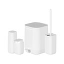 Ver imagem 1 de Kit de Banheiro Completo ou 4 Peças Linha Aura - Branco
