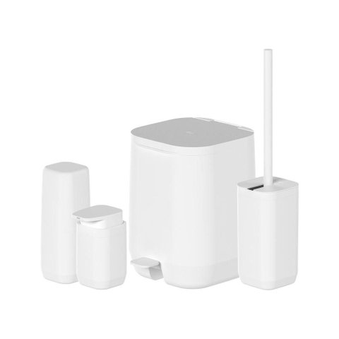 Kit de Banheiro Completo ou 4 Peças Linha Aura - Branco