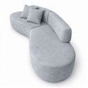 Ver imagem 4 de Sofá Virgínia 3m Estofado Suede Moderno Confortável Luxo