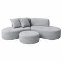 Ver imagem 2 de Sofá Virgínia 3m Estofado Suede Moderno Confortável Luxo