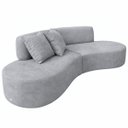 Ver imagem 3 de Sofá Virgínia 3m Estofado Suede Moderno Confortável Luxo