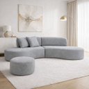 Ver imagem 1 de Sofá Virgínia 3m Estofado Suede Moderno Confortável Luxo