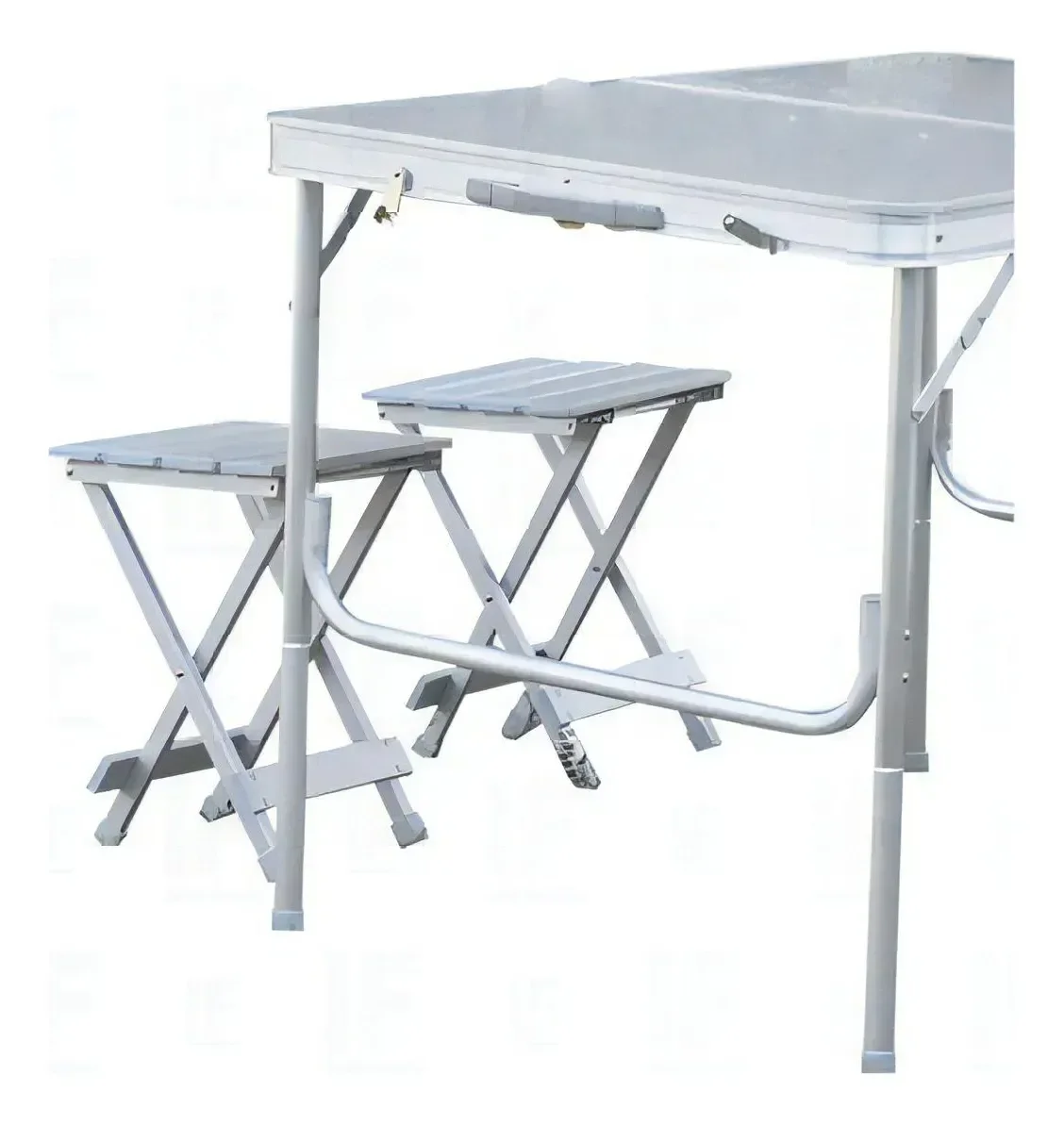 Ver imagem 2 de Conjunto Mesa e Banquetas Dobráveis Ntk Royal Cor Cinza