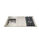 Ver imagem 1 de Pia Fogão Gás 2 bocas Fabrinox 120x55cm, cuba esquerda