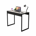Ver imagem 5 de Escrivaninha Artelle 90cm Industrial Base Aço Tampo Mdf Escritório Branco/pé Preto - Lh Móveis