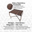 Ver imagem 3 de Mesa de Centro em Fibra Sintética com Estrutura em Aço Romana Marrom