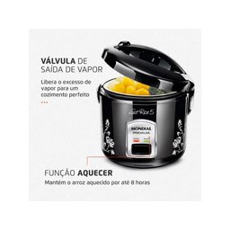 Panela Elétrica de Arroz Mondial Fast Rice 5 Premium 400w Preta 127v - 3