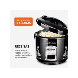 Panela Elétrica de Arroz Mondial Fast Rice 5 Premium 400w Preta 127v - 2