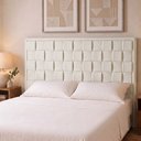 Ver imagem 1 de Cabeceira para Cama Box Casal 140cm Arquelis Facto Off White - Sallar Home