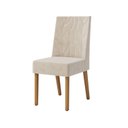 Ver imagem 6 de Conjunto Sala de Jantar Mesa Lana 160cm Tampo MDF Vidro Canto Reto 6 Cadeiras Flavia