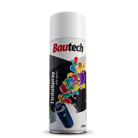Tinta Spray 350 Ml Branco Fosco - 30495 - Bautech