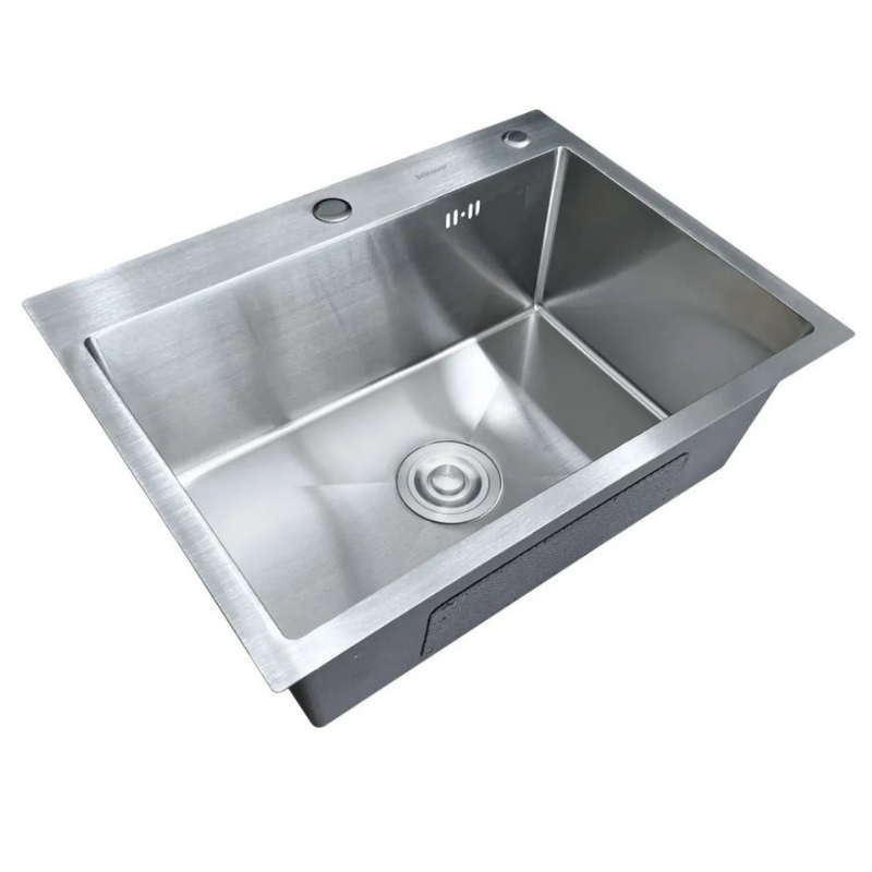 Kit Cuba Pia Aço Inox Quadrada Cozinha e Torneira Flexível Extensível - 3
