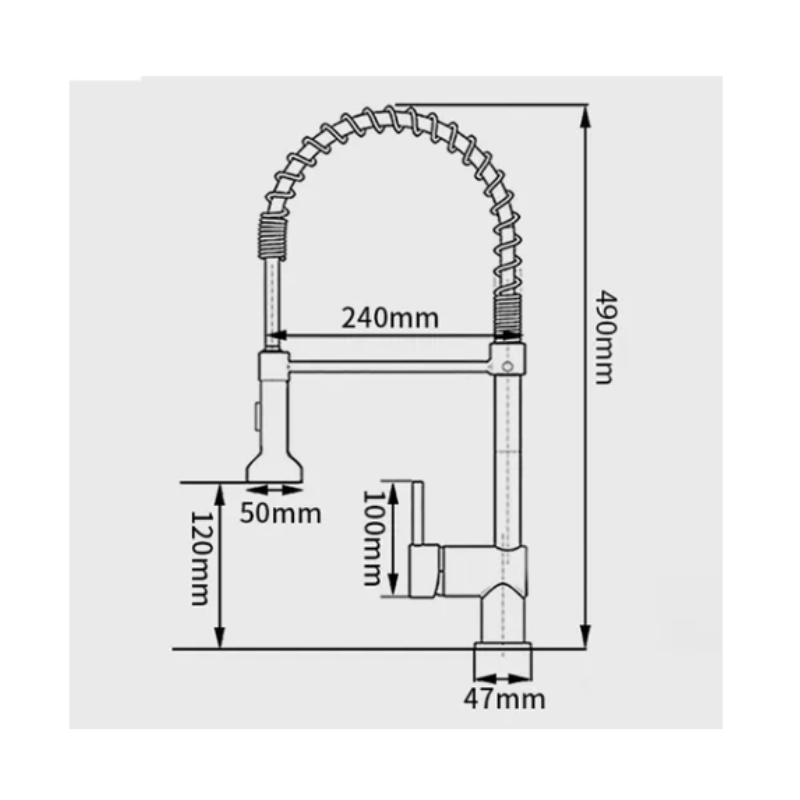 Kit Cuba Pia Aço Inox Quadrada Cozinha e Torneira Flexível Extensível - 9