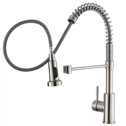 Kit Cuba Pia Aço Inox Quadrada Cozinha e Torneira Flexível Extensível - 6