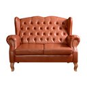 Ver imagem 1 de Namoradeira Chesterfield Imperador Sofá Vintage Capitonê - Couríssimo Caramelo