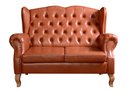 Ver imagem 1 de Namoradeira Chesterfield Imperador Sofá Vintage Capitonê - Couríssimo Caramelo
