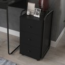 Ver imagem 2 de Gaveteiro Criare 3 Gavetas Preto - Art Panta