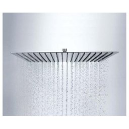 DUCHA QUADRADA INOX SLIM 20X20 C/ BRACO COMPLETO GAS PISCINA - 1