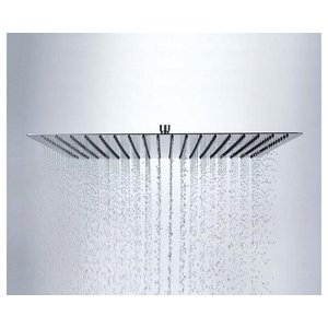 DUCHA QUADRADA INOX SLIM 20X20 C/ BRACO COMPLETO GAS PISCINA