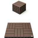 Ver imagem 1 de Kit 44 Peças Deck Modular Plástico 30x30 Quintal Piscina Box Madeira Liso