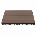 Ver imagem 3 de Kit 44 Peças Deck Modular Plástico 30x30 Quintal Piscina Box Madeira Liso