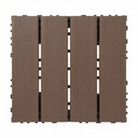 Ver imagem 3 de Kit 44 Peças Deck Modular Plástico 30x30 Quintal Piscina Box Madeira Liso