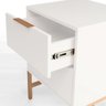 Mesa de Cabeceira Square 2 Gavetas 60 Cm X 43 Cm X 40 Cm Branca - 5