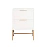 Mesa de Cabeceira Square 2 Gavetas 60 Cm X 43 Cm X 40 Cm Branca - 3
