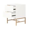 Mesa de Cabeceira Square 2 Gavetas 60 Cm X 43 Cm X 40 Cm Branca - 4