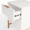 Ver imagem 5 de Mesa de Cabeceira Square 2 Gavetas 100%MDF Pés em Metal 60 cm X 43 cm X 40 cm Branca
