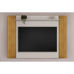 Painel Quarto P/ Tv até 55 Pol Trend Ripado Extensível 108x150cm Cedro/bali - Dj Móveis - 1