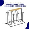 Porta Copos Suporte Copos P/ 6 Copos Cozinha Mesa Escorredor Arthi - 3