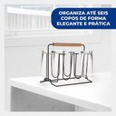 Ver imagem 2 de Porta Copos Suporte Copos P/ 6 Copos Cozinha Mesa Escorredor Arthi