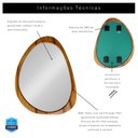 Ver imagem 6 de Espelho Decorativo 84x64cm Orgânico Gringa Yescasa