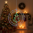 Ver imagem 2 de Argola Dupla C/ Figuras Árvore 80leds Colorido - Global
