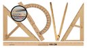 Ver imagem 1 de Kit Geométrico do Professor Mdf Com Régua Com Régua 1 Metro, Compasso Para Giz 40 cm, Esquadro 30/60