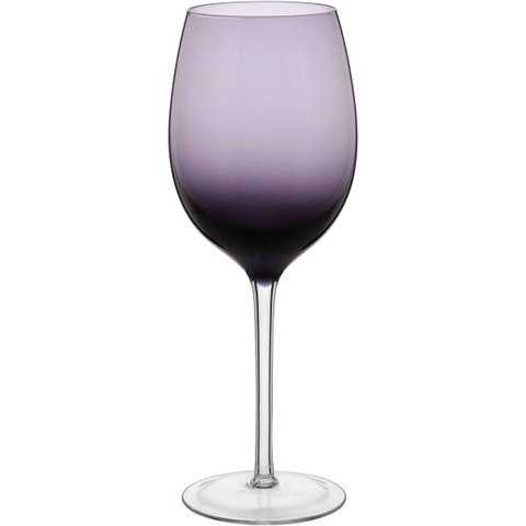 Jogo 2 Peças Taça de Vidro 480ml Violeta 22x8x8cm Vinho Água Espumante Champagne