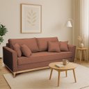 Ver imagem 2 de Sofá 2 Lugares Pé de Madeira Moderno Minimalista Confortável Ulisses