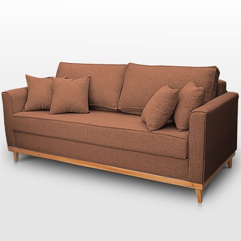 Sofá 2 Lugares Pé de Madeira Moderno Minimalista Confortável Ulisses