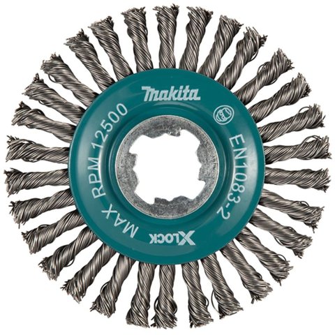 Escova Circular de Aço Inox Tipo 2 Trançado 115mm X-lock - D-73411 - Makita
