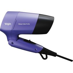 Secador de Cabelo Portátil 1200w Bivolt Dobrável Scet0 Lilás Elgin - 2