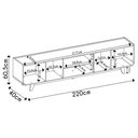 Ver imagem 4 de Rack para Sala Bancada de Tv 75 Pol 220cm com Led Collie D04 Cedro/bali - Mpozenato